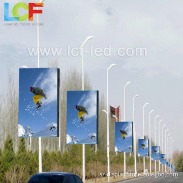 The auto show p8 full color led post tv brushed aluminum